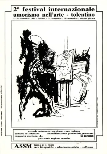 #TOLENTINO: 1985 2. FESTIVAL INTERNAZ. HUMOR IN DER KUNST - dis. R. GUTTUSO