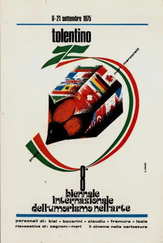 #TOLENTINO: 8. BIENNALE INTERNAZ. DELL HUMORISMO NELL'ARTE - 1975 dis. CLAUDIU