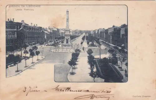 PORTUGAL - Lissabon - Avenida da Liberdade 1918