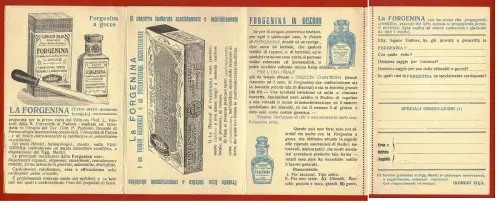 MEDIZIN, FALTBARER GIOGIO ZOJA MILANO, FORGENIN-PRODUKT m