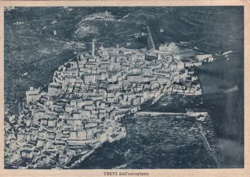 TREVI - Blick vom Flugzeug, Postkarte 1937