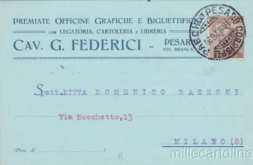 * GEWICHT - Werbewerkstätten Grafik und Ticketfabrik Cav.G.Federici 1926