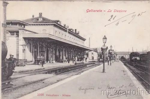 * GALLARATE - Bahnhof und Zug 1905