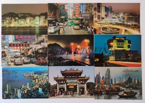 HONGKONG - Lot of 9 Postcards Ed.National Co.