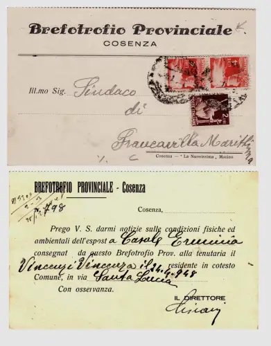 #COSENZA: Kopfstück BREFOTROFIO PROVINCIALE