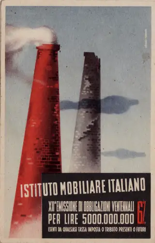 #WERBUNG - ITALIENISCHES MÖBELINSTITUT - XII AUSGABE VON OBBLICAZIONI - DIS. ..