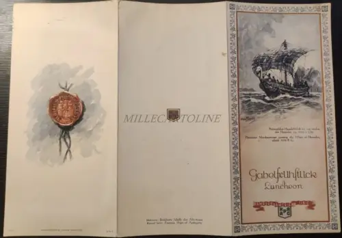 NAVIGATION - Hamburg Amerika Linie SS Orinoco 1933 Gabelfrühstück - Hans Bohrdt