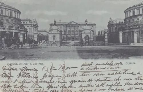 IRLAND - Dublin, School of Art & Library 1900