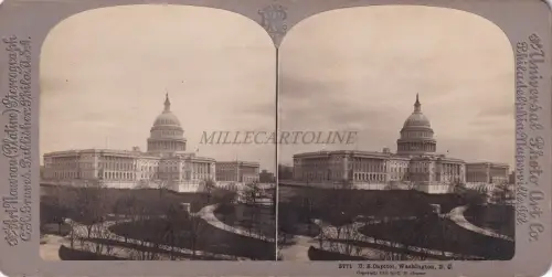 STEREOVIEW - Washington DC - US Capitol (C.H.Graves) 1901