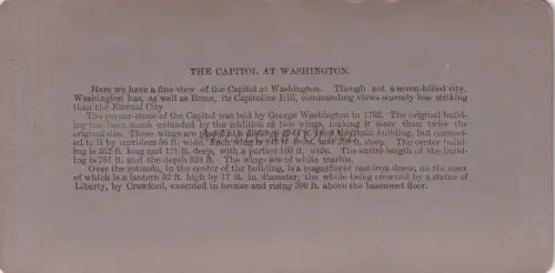 STEREOVIEW - Washington DC - US Capitol (C.H.Graves) 1901