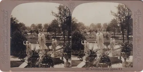 STEREOVIEW - Brooklyn New York City - Greenwood Cemetery (C.H.Graves) 1905