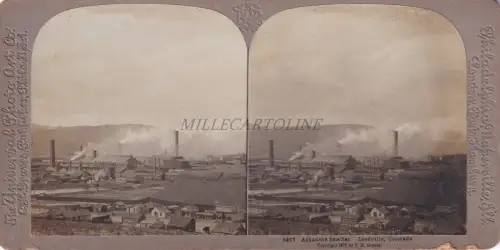 STEREOVIEW - Leadville Colorado - Arkansas Smelter (C.H.Graves) 1900
