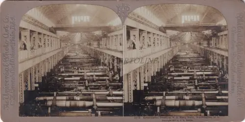 STEREOVIEW - Washington DC - Government Gunshop US Navy Yard (C.H.Graves) 1901