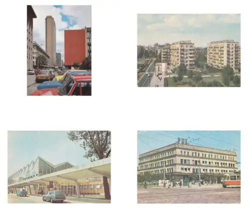 POLEN - Warszawa, 4 Farbpostkarten
