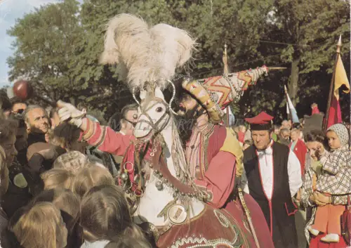 POLEN - Krakau, Lajkonik, tradycyjna zabawa ludowa, Postkarte