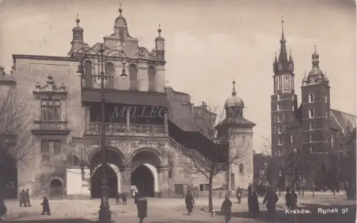 POLEN - Krakau, Rynek, Foto Postkarte 1926