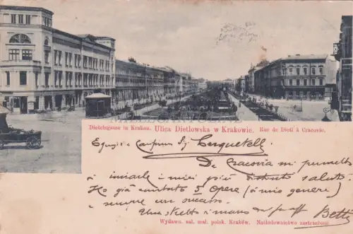 POLEN - Krakau Krakau, Ulica Dietlowska, Postkarte 1900