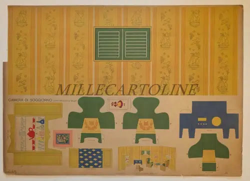 KARTON ZUM AUSSCHNEIDEN UND FALTEN - Wohnzimmer - Ed. Piccoli Milano