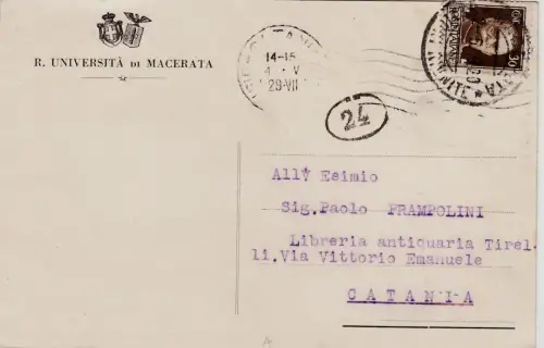 #MACERATA: Kopfstück R. UNIVERSITA'