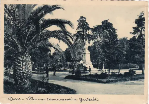 #LECCE: VILLA MIT GARIBALDI-DENKMAL