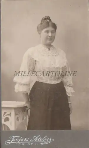 CDV FOTO - Mädchen, Schweden, Eslöv, Föjer