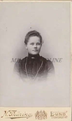 CDV FOTO - Mädchen, Schweden, Lund, N. Thüring