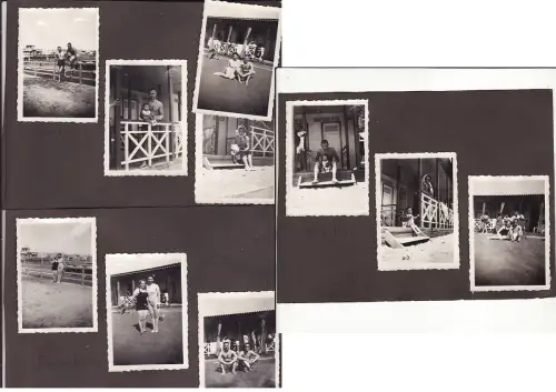 #OSTIA: 1940 - 10 FOTOS ...AM STRAND - ABER SCHON WEHTEN KRIEGSWINDE