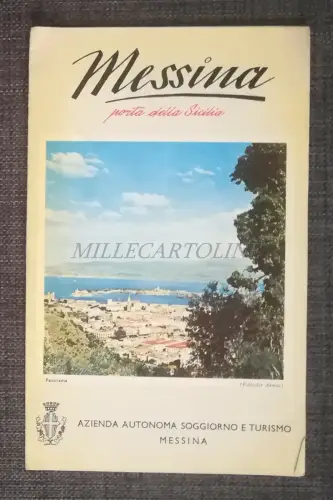 MESSINA - Broschüre Autonomer Tourismusbetrieb mit Foto und illustrierter Karte