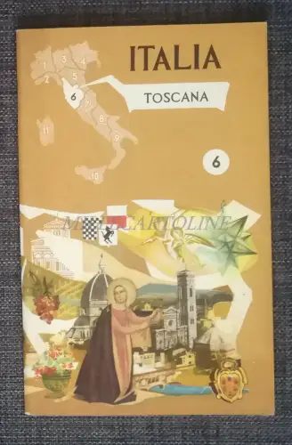 ITALIEN, TOSKANA - ENIT Touristenbroschüre mit Fotos und Karten