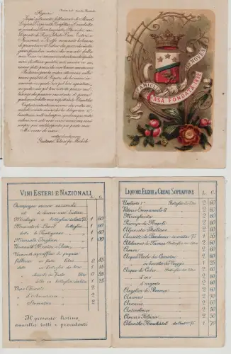 #GENUESISCHE FAMILIE VON GAETANO PELUSO - PREISLISTE DES 1832 GEGRÜNDETEN HAUSES.