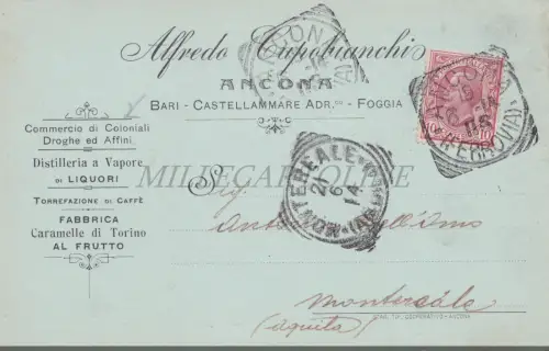 ANCONA - Alfredo Capobianchi, Kopfatin, Postkarte 1914