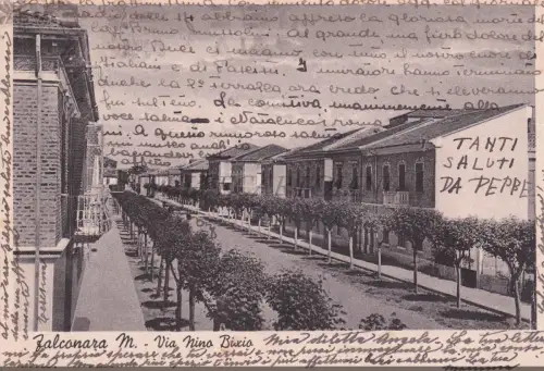 FALCONARA MARITTIMA - Via Nino Bixio, Postkarte 1941
