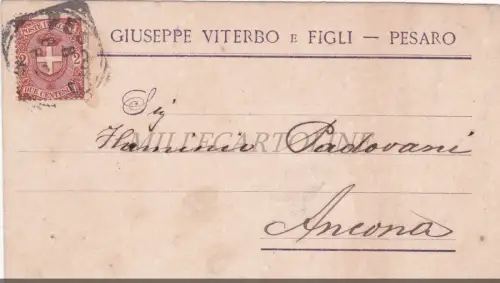 GEWICHT - Giuseppe Viterbo e Figli, Kopfzeile, Postkarte 189x