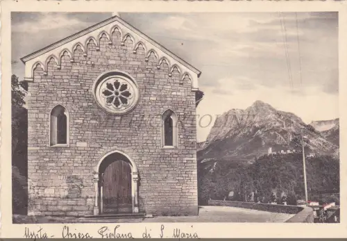 USSITA - Kirche Pievana di S. Maria, Postkarte 1938