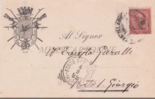 PORTO S. GIOGIO - Canottieri Piceni, Kopfatin, Postkarte 1895