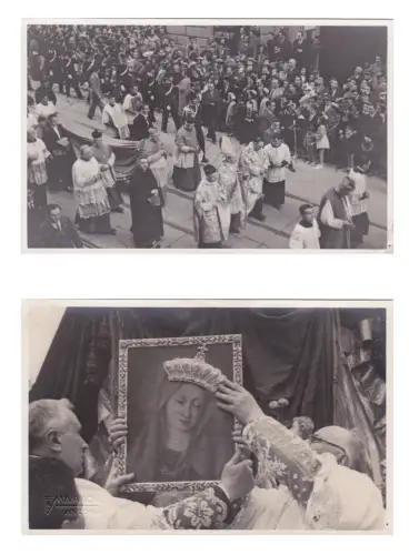 ANCONA - Prozession Madonna, 2 Fotokarten Mammoli
