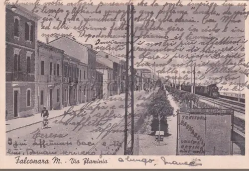 FALCONARA MARITTIMA - Via Flaminia, Postkarte 1941