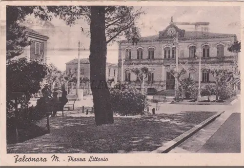 FALCONARA MARITTIMA - Piazza Littorio, Postkarte 1938
