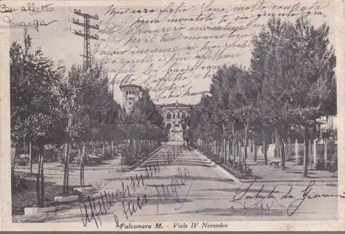 FALCONARA MARITTIMA - Viale IV Novembre, Postkarte 1938