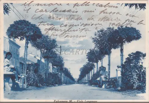 FALCONARA MARITTIMA - Viale Lungomare, Postkarte 1939