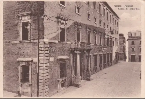 OSIMO - Palazzo Cassa di Sparkasse, Postkarte 1940
