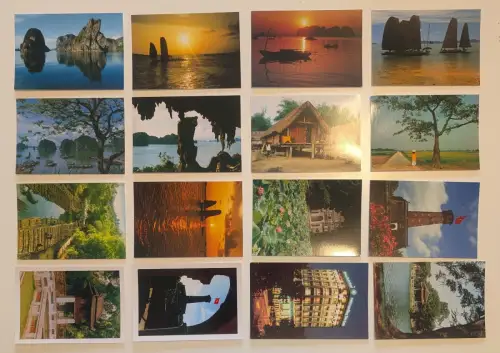 VIETNAM - 334 Postkarten Lot