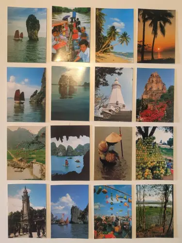 VIETNAM - 334 Postkarten Lot