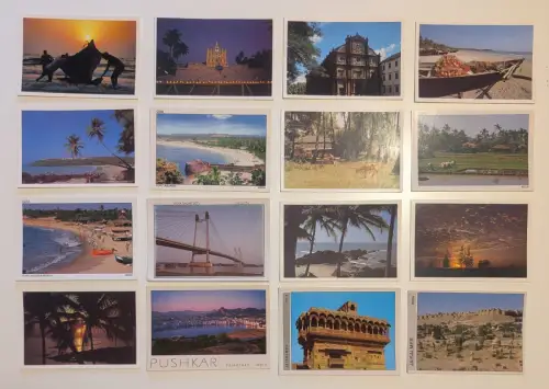 INDIEN - 367 Postkarten Lot