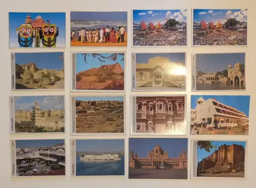 INDIEN - 367 Postkarten Lot