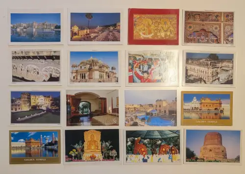INDIEN - 367 Postkarten Lot