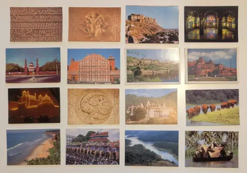 INDIEN - 367 Postkarten Lot