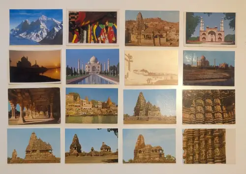 INDIEN - 367 Postkarten Lot