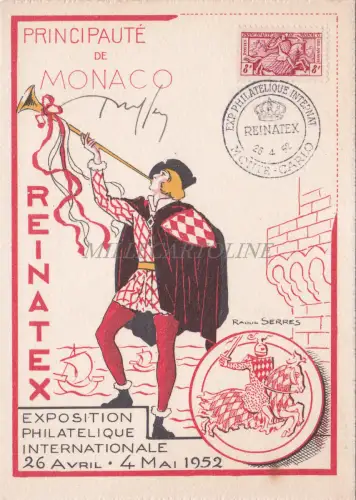 FRANKREICH - Principuté Monaco, Expo Philatelique Internationale 1952 Raoul Serres