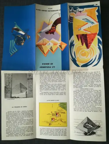 ÄGYPTEN - Pyramiden von Ghizeh Egypt - Faltbares Touristenprospekt mit Foto